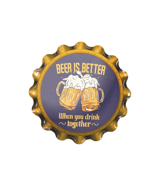 Bruine Onderzetters Beer Is Better 11cm van Paper Dreams koop je bij Partywinkel