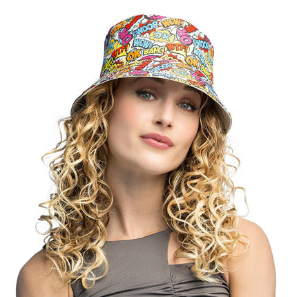 Bucket hat Rave pop art van Boland koop je bij Partywinkel