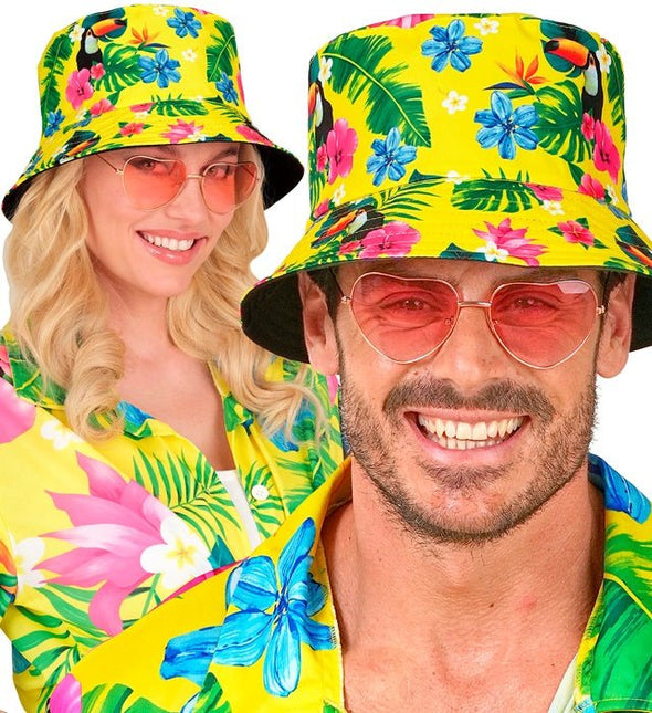 Bucket Hat Zomer Party Geel van Widmann koop je bij Partywinkel