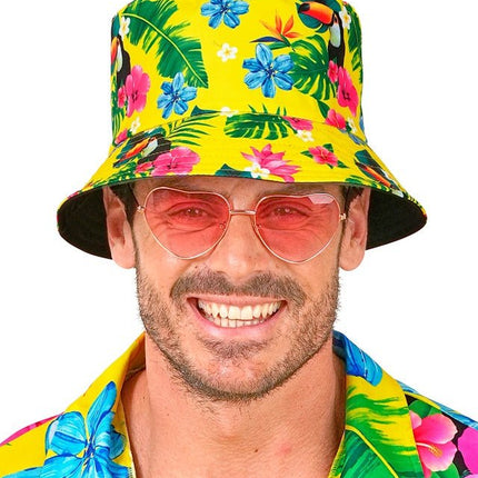 Bucket Hat Zomer Party Geel van Widmann koop je bij Partywinkel