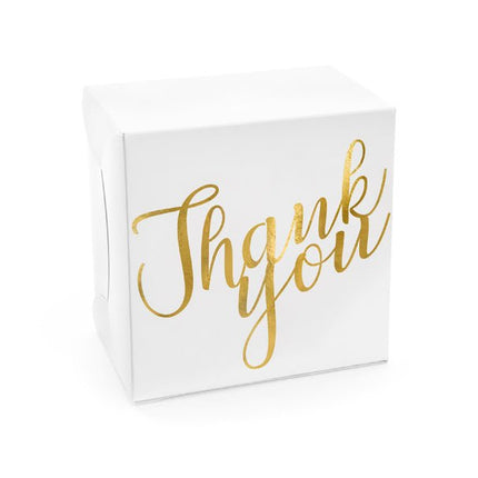Cakedoosjes Thank You 14cm 10st van Partydeco koop je bij Partywinkel