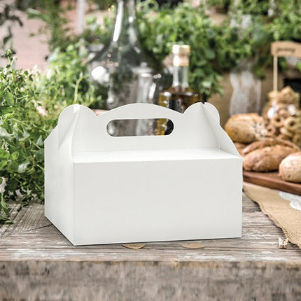 Cakedoosjes Wit 19cm 10st van Partydeco koop je bij Partywinkel