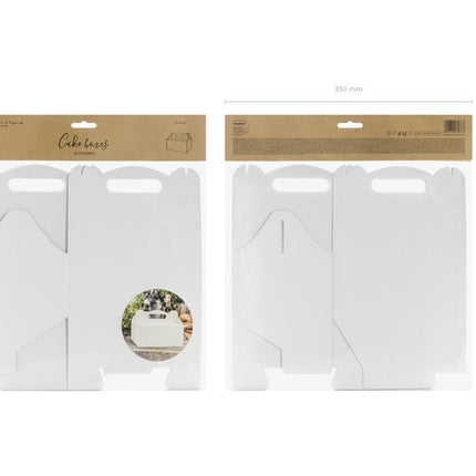 Cakedoosjes Wit 19cm 10st van Partydeco koop je bij Partywinkel