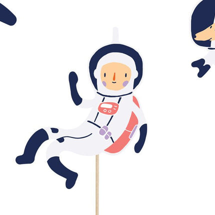 Caketopper Space 24,5cm 7st van Partydeco koop je bij Partywinkel