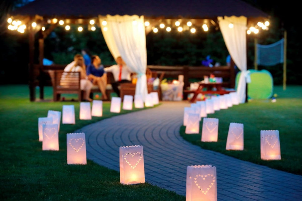 Candle Bags Hartjes 26cm 10st van Partydeco koop je bij Partywinkel