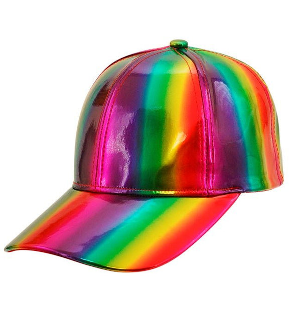 Cap regenboog holografisch van Widmann koop je bij Partywinkel