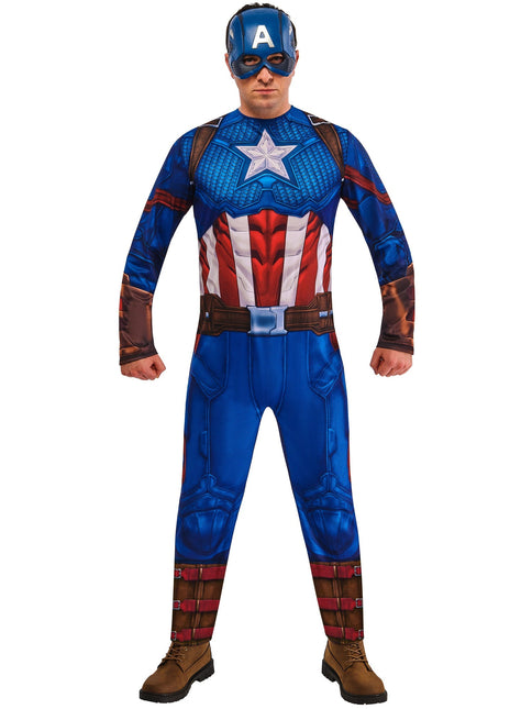 Captain America Kostuum Heren Blauw