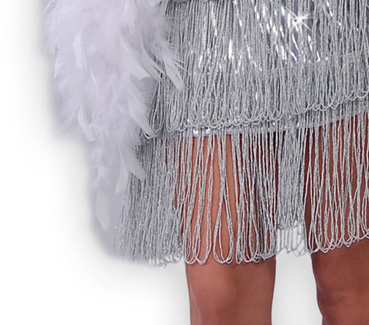 Charleston Jurk Zilver Dames van Fiestas Guirca koop je bij Partywinkel