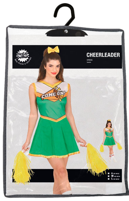 Cheerleader Jurk Groen Dames van Fiestas Guirca koop je bij Partywinkel