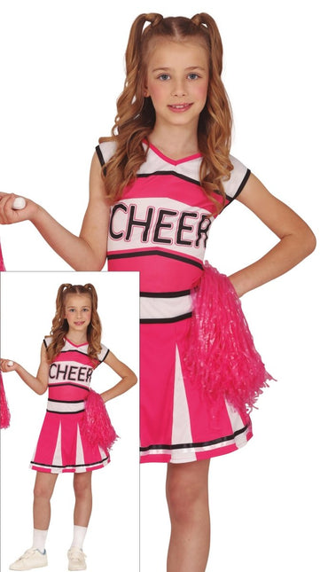 Cheerleader Jurk Roze Meisje van Fiestas Guirca koop je bij Partywinkel