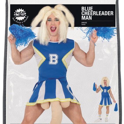 Cheerleader Pak Blauw Heren van Fiestas Guirca koop je bij Partywinkel