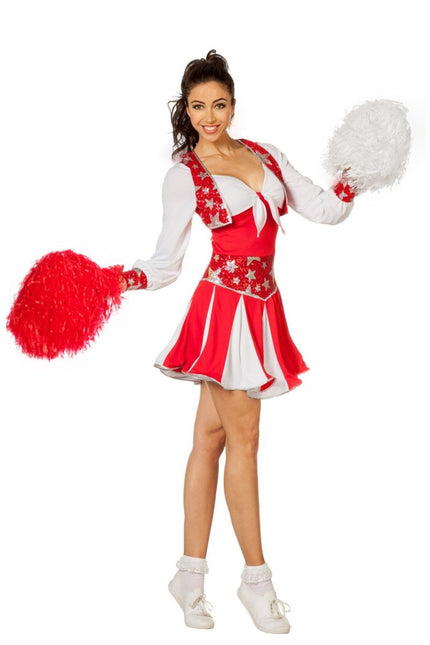 Cheerleader Pakje Rood Dames van Wilbers & Wilbers koop je bij Partywinkel