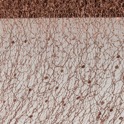 CHOCOLATE GLITTERED TABLE RIBBON 10CM X 5M van CHAKS koop je bij Partywinkel