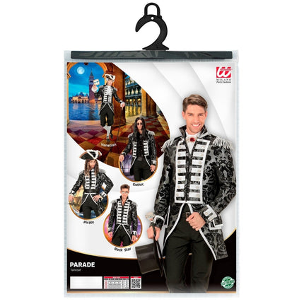 Circus Jas Zwart Zilver Heren van Widmann koop je bij Partywinkel