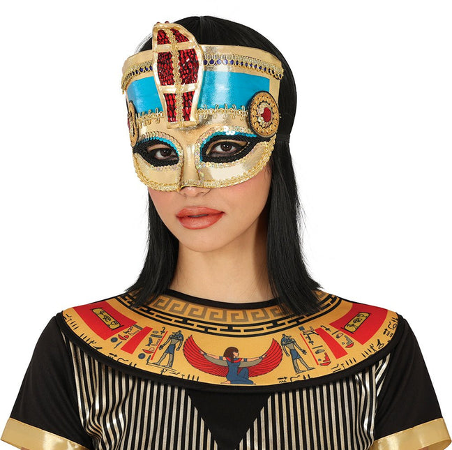 Cleopatra Oogmasker Goud van Fiestas Guirca koop je bij Partywinkel