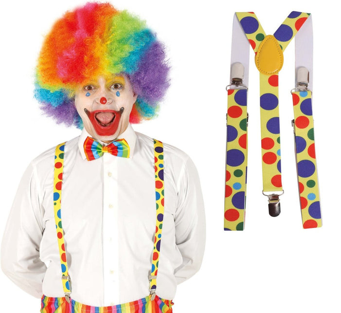 Clown Bretels Stippen 92cm van Fiestas Guirca koop je bij Partywinkel