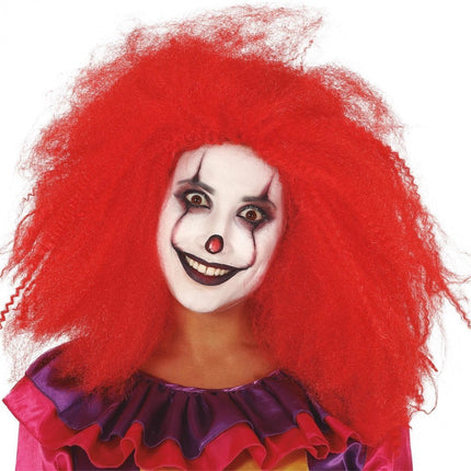 Clown Pruik Afro Rood van Fiestas Guirca koop je bij Partywinkel