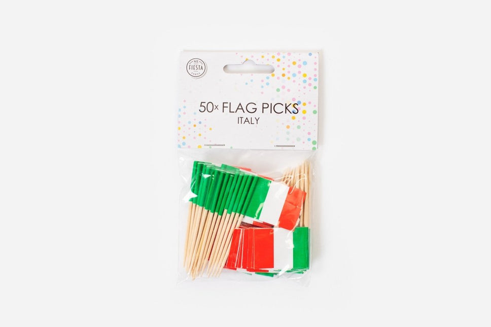 Cocktailprikkers Italie 8cm 50st van WeFiesta koop je bij Partywinkel
