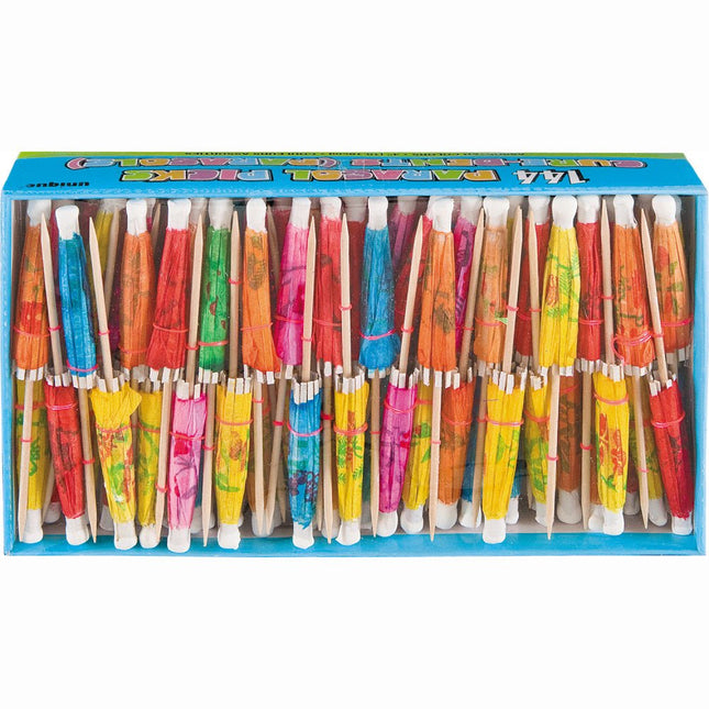 Cocktailprikkers Parasol 10,2cm 144st van Unique koop je bij Partywinkel