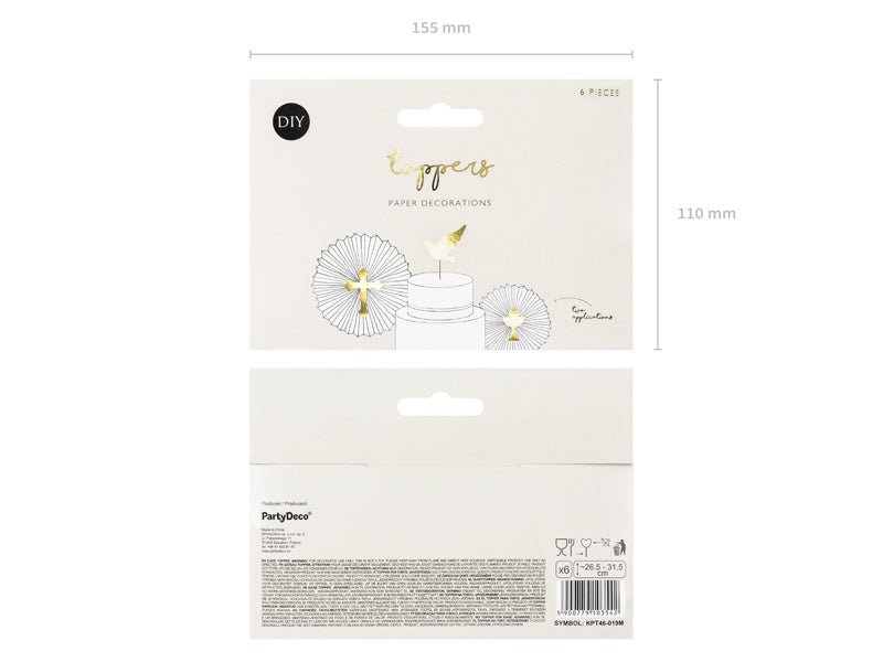 Communie Caketopper 31,5cm 6st van Partydeco koop je bij Partywinkel