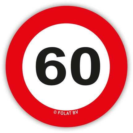 Confetti 60 Jaar Verkeersbord 48st van Folat koop je bij Partywinkel