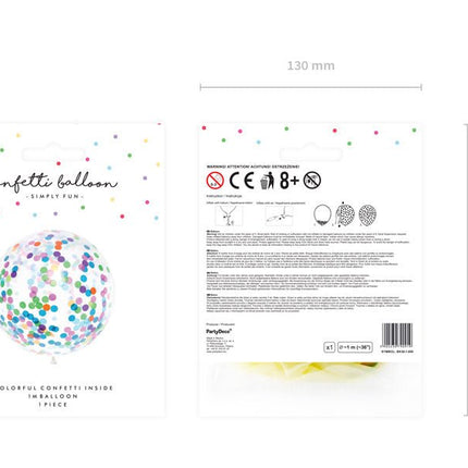 Confetti Ballon 1m van Partydeco koop je bij Partywinkel
