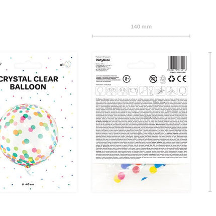 Confetti Ballon 40cm van Partydeco koop je bij Partywinkel
