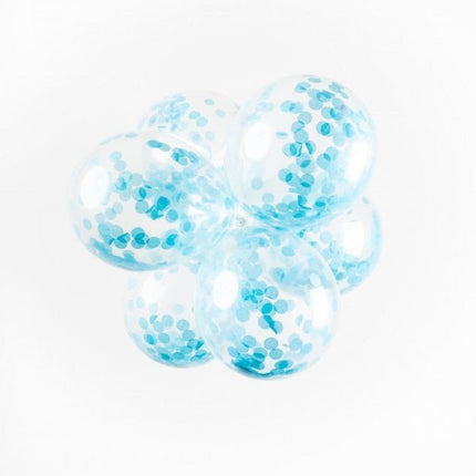 Confetti Ballonnen Lichtblauw 30cm 6st van WeFiesta koop je bij Partywinkel