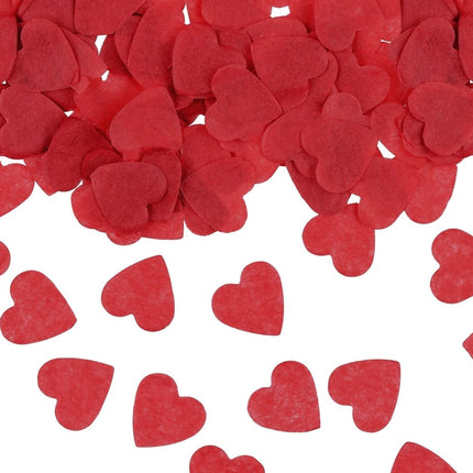 Confetti Hearts, 1,6x1,6 cm, red, 15g van Partydeco koop je bij Partywinkel
