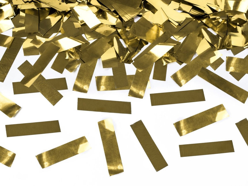 Confetti Kanon Goud Metallic 40cm van Partydeco koop je bij Partywinkel