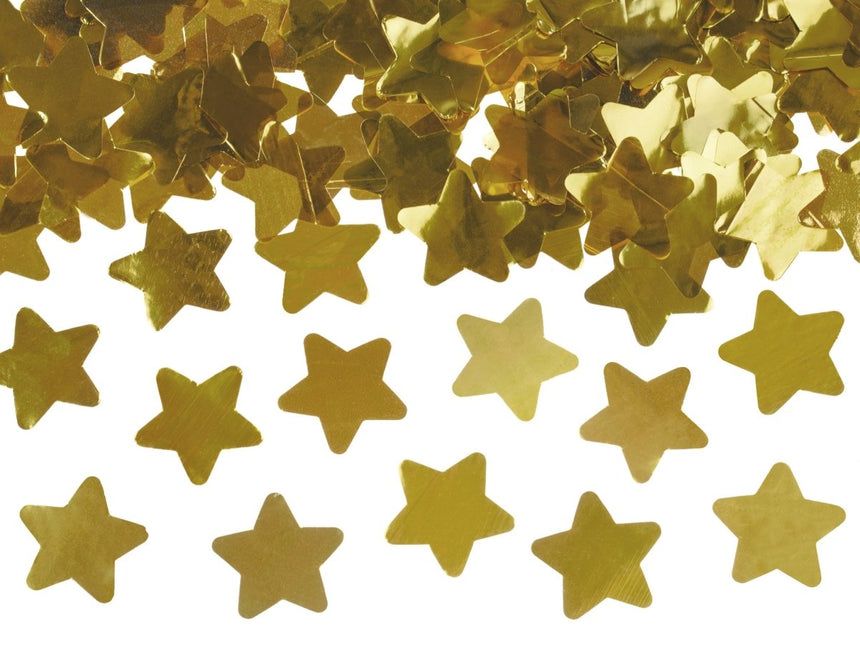 Confetti Kanon Sterren Goud 60cm van Partydeco koop je bij Partywinkel