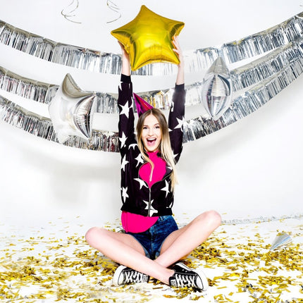 Confetti Kanon Zilver 60cm van Partydeco koop je bij Partywinkel