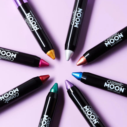 Cosmic Moon Metallic Body Crayons Blue 3.2g van Moon Creations koop je bij Partywinkel