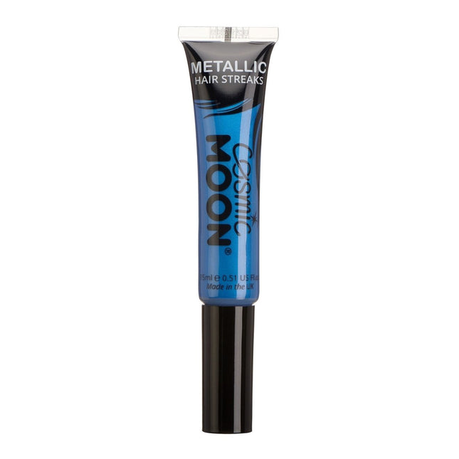 Cosmic Moon Metallic Hair Streaks Blue 15ml van Moon Creations koop je bij Partywinkel