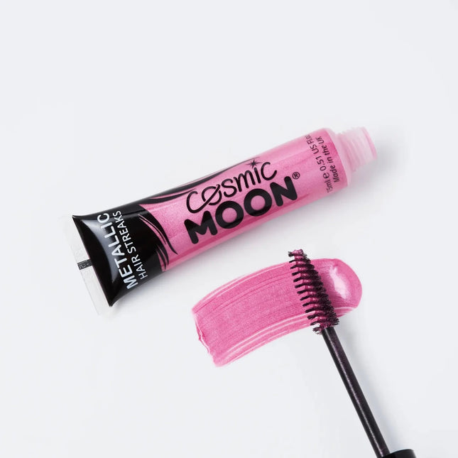Cosmic Moon Metallic Hair Streaks Pink 15ml van Moon Creations koop je bij Partywinkel