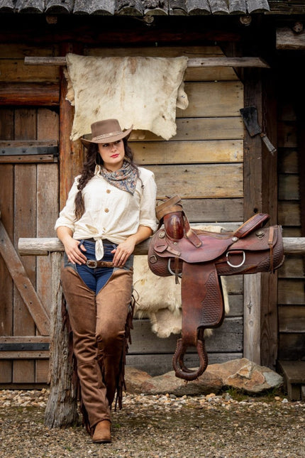 Cowboy Broek Bruin Dames van Wilbers & Wilbers koop je bij Partywinkel