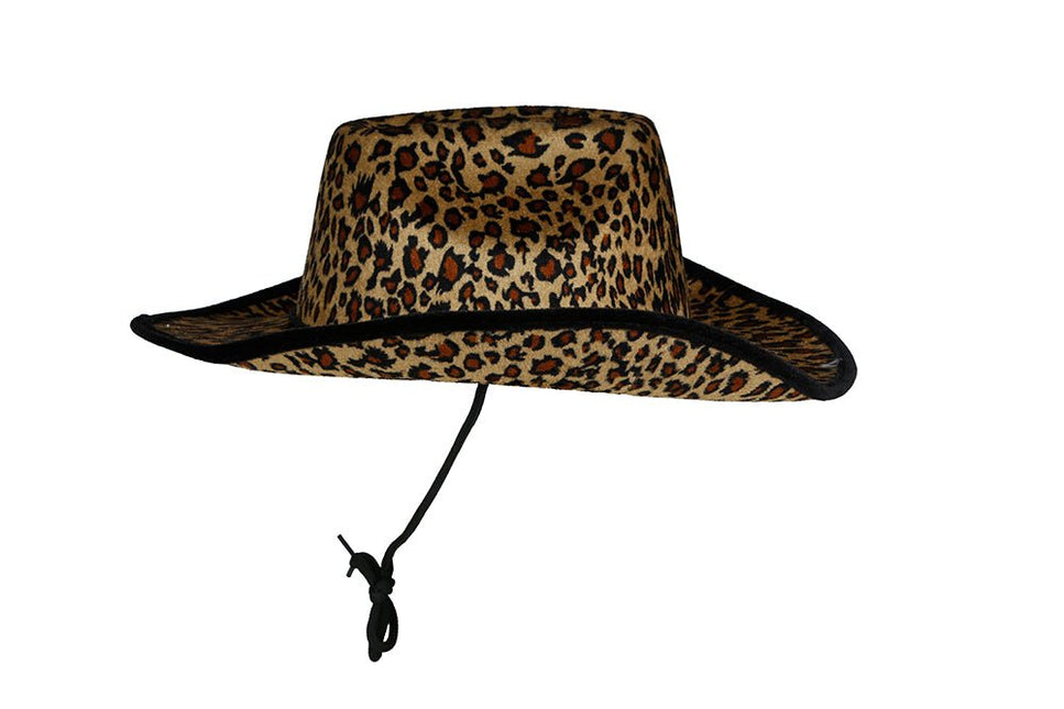 Cowboy Hoed Bruin Beige Luipaard van Fiestas Guirca koop je bij Partywinkel