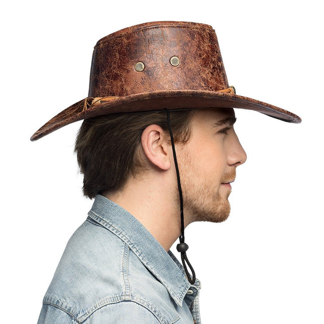 Cowboy Hoed Bruin Outlaw van Boland koop je bij Partywinkel