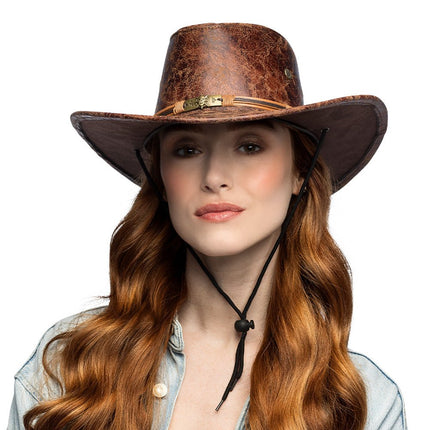 Cowboy Hoed Bruin Outlaw van Boland koop je bij Partywinkel