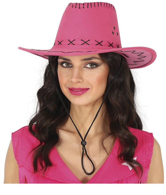 Cowboy Hoed Fuchsia van Fiestas Guirca koop je bij Partywinkel