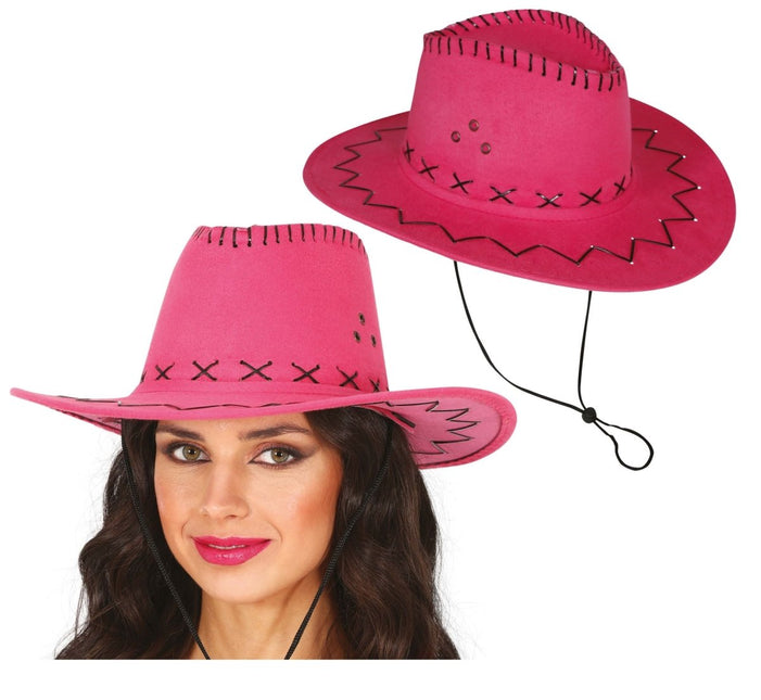 Cowboy Hoed Fuchsia van Fiestas Guirca koop je bij Partywinkel