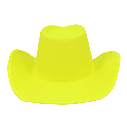 Cowboy Hoed Neon Geel Uv Blacklight van Boland koop je bij Partywinkel