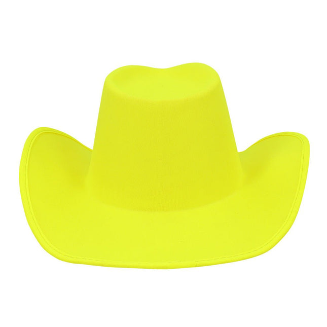 Cowboy Hoed Neon Geel Uv Blacklight van Boland koop je bij Partywinkel