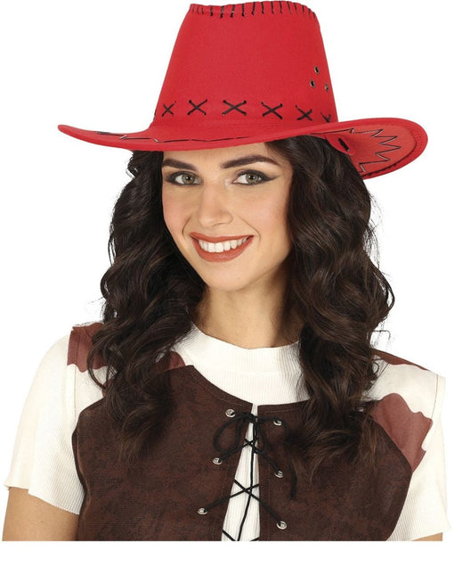 Cowboy Hoed Rood van Fiestas Guirca koop je bij Partywinkel