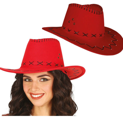 Cowboy Hoed Rood van Fiestas Guirca koop je bij Partywinkel
