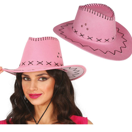 Cowboy Hoed Roze van Fiestas Guirca koop je bij Partywinkel