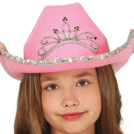 Cowboy Hoed Roze Kind van Fiestas Guirca koop je bij Partywinkel