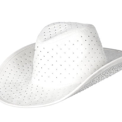 Cowboy Hoed Wit Strass van Wilbers & Wilbers koop je bij Partywinkel