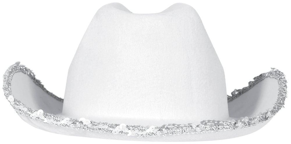 Cowboy Hoed Wit Zilver van Fiestas Guirca koop je bij Partywinkel