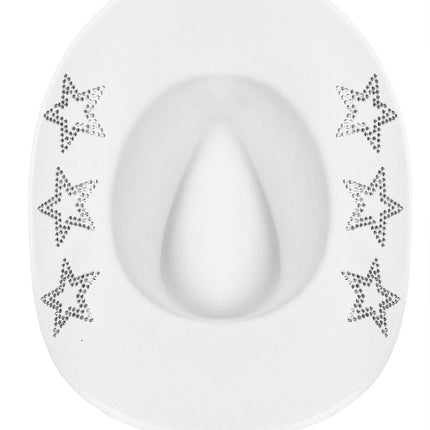 Cowboy Hoed Wit Zilver Sterren van Wilbers & Wilbers koop je bij Partywinkel